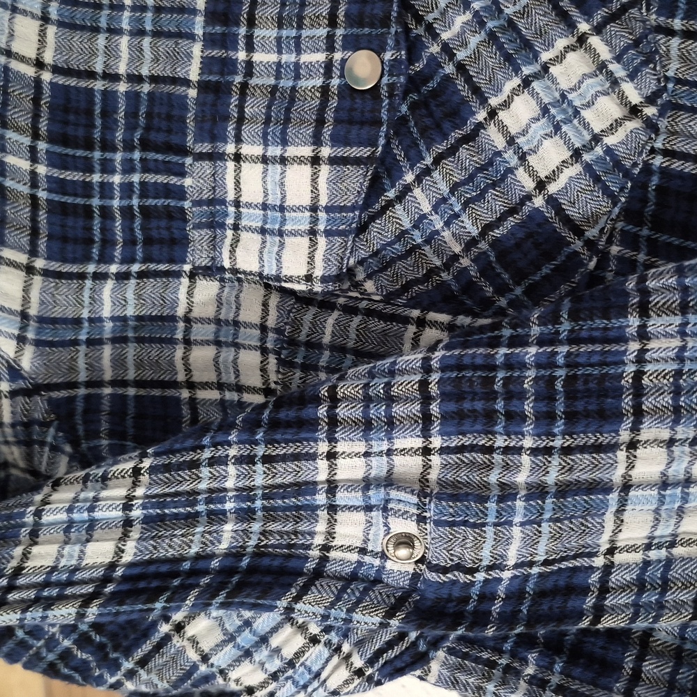 EUC KUT FROM THE KLOTH Snap Down, Collared, Long/Fold Up Sleeve Shirt Size Med - Picture 5 of 8